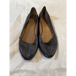 Bueno Ballet Flats Black Soft Leather‎ Womens Size 39 US 8 Shoe